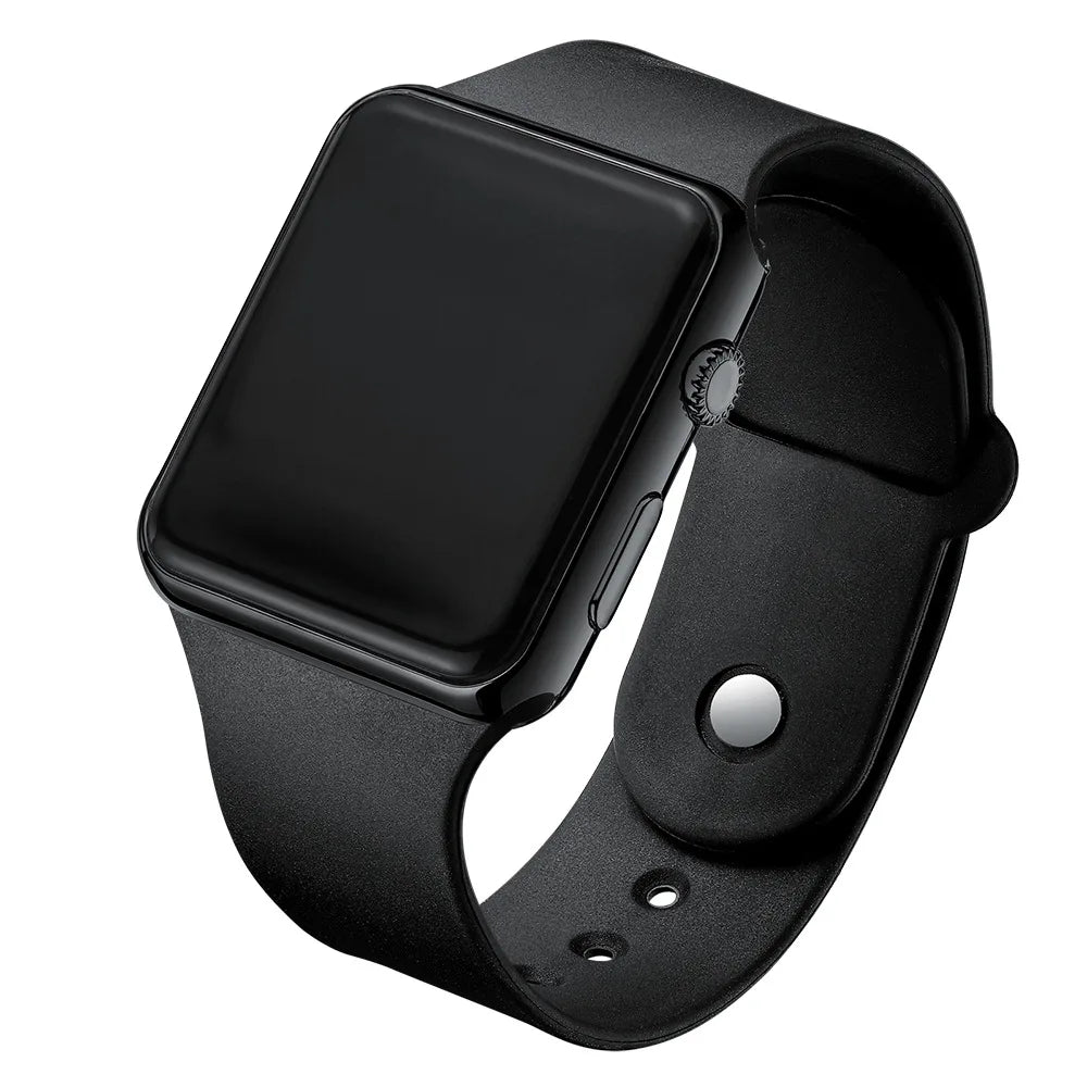 Fashionable square LED digital electronic watch, student adult couple sunglasses, trendy electronic watch