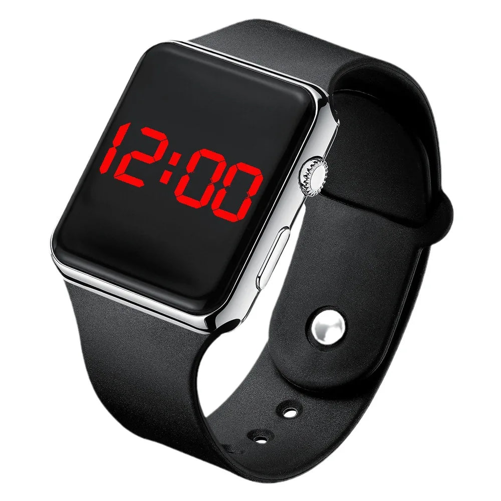 Fashionable square LED digital electronic watch, student adult couple sunglasses, trendy electronic watch